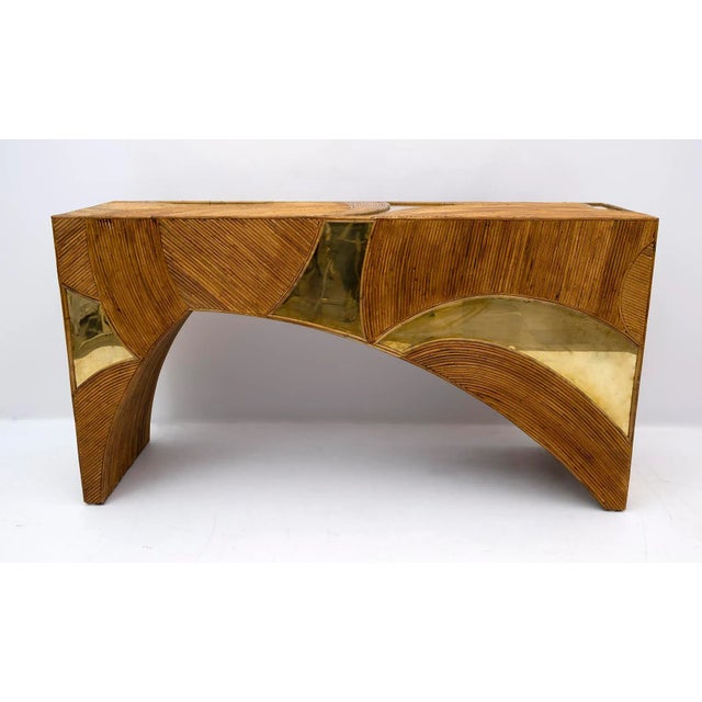 This console table was designed by Vivai Del Sud in Rome in the early 70's. It can be placed either as a center piece of...