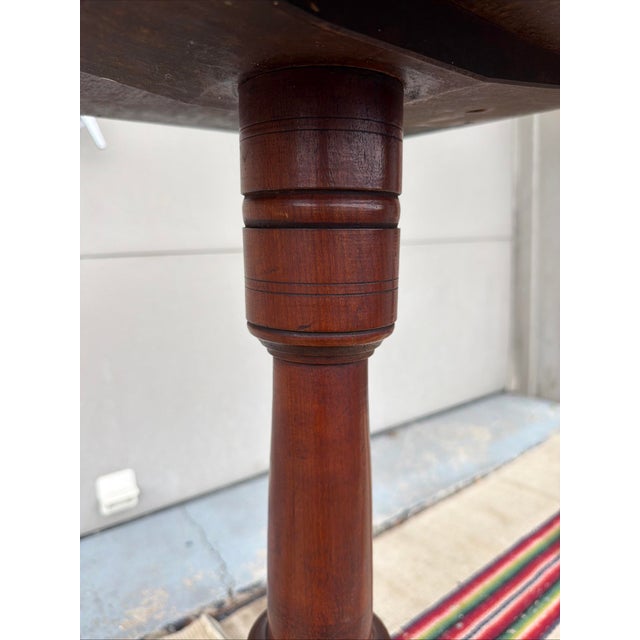 Late 18th Century A Very Fine Chester County, Pa Cherry Federal Snake Leg Candle Stand, Circa 1790-1810 For Sale - Image 5 of 18