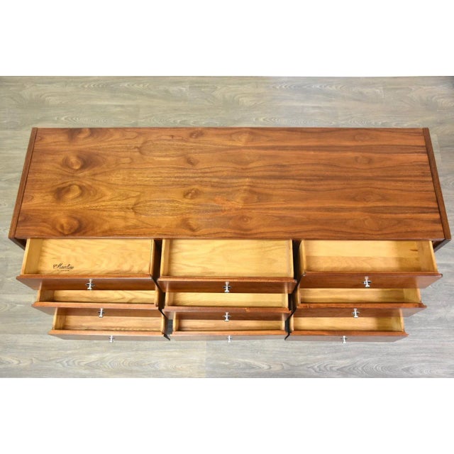 1960s Mainline by Hooker Walnut Long Dresser For Sale - Image 5 of 10