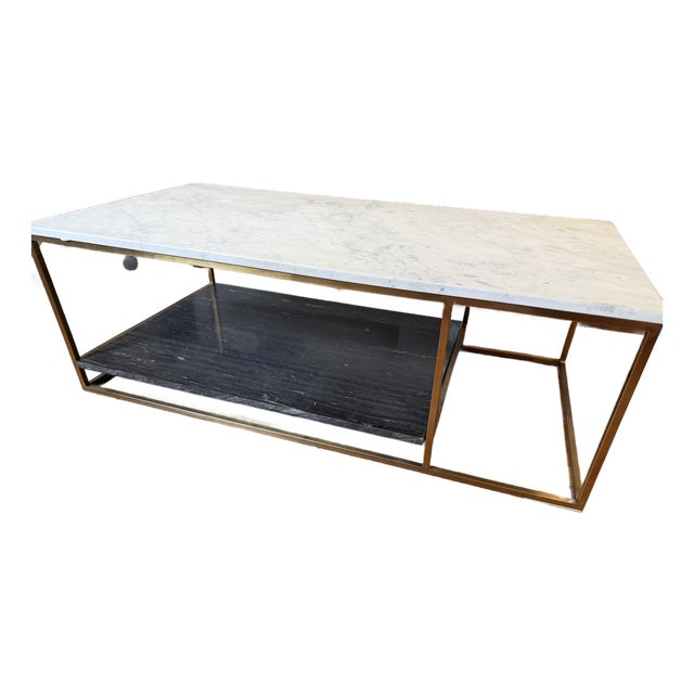 Two Tone Beautiful Marble Table For Sale