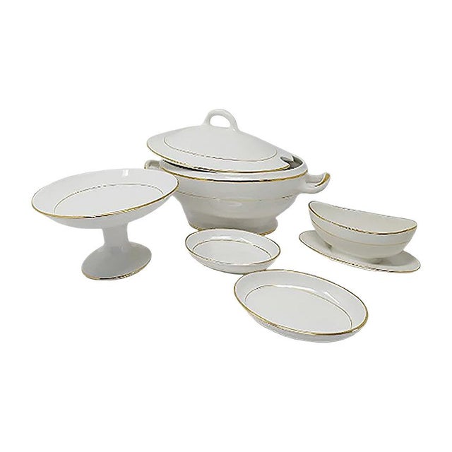 White Astonishing Ceramic Tureen Soup Set from Laveno, Italy, 1950s, Set of 7 For Sale - Image 8 of 8