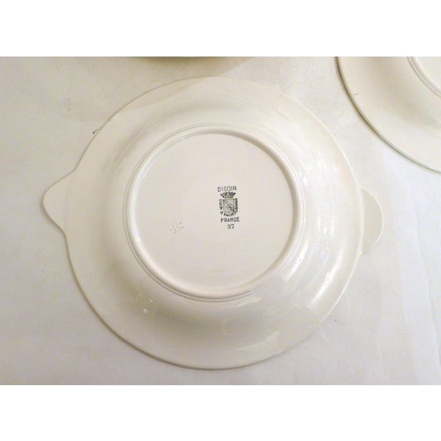 1950s Vintage Fish Plates in Digoin Sarreguemines Earthenware, 1930s, Set of 12 For Sale - Image 5 of 17