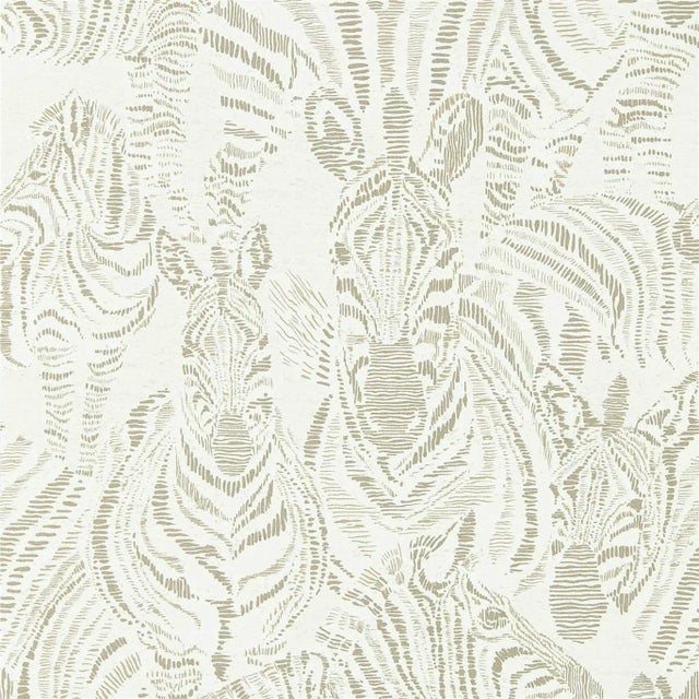 Harlequin Nirmala Wallpaper in Gilver/Oyster For Sale
