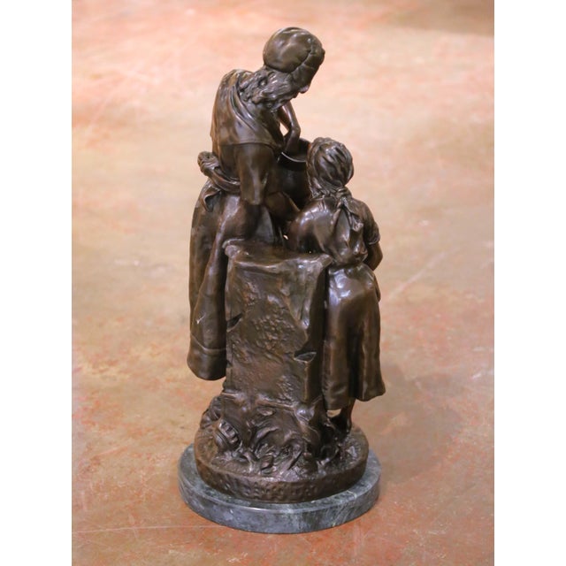Bronze Early 20th Century French Bronze Sculpture “A La Fontaine” Signed Émile Carlier For Sale - Image 8 of 9