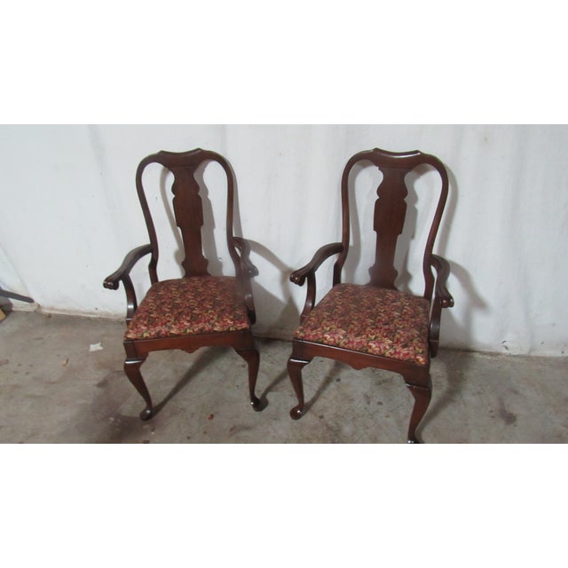 Wood 1980s Set Pa Pennsylvania House Cherry Dining Room Chairs Queen Anne For Sale - Image 7 of 7