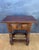 Brown Early 20th Century Spanish Oak Side Table with Drawer, 1930 For Sale - Image 8 of 11