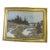 Alexander Bower Country Winter Road Forest Landscape Signed Original Painting For Sale