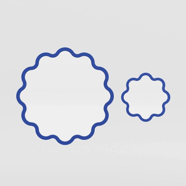 Not Yet Made - Made To Order Hvyli Round 100 - Large Wavy Mirror For Sale - Image 5 of 8