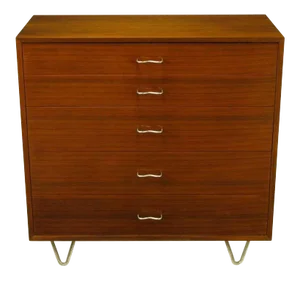 George Nelson Mahogany Five-Drawer Tall Chest