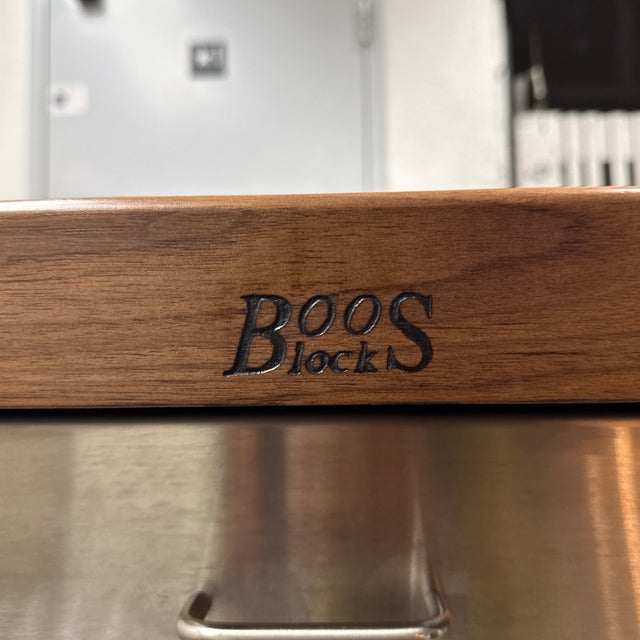 John Boos Cucina Americana Grande Butcher Block Prep Table For Sale - Image 10 of 12