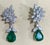 2020s 6.79 Carat Certified Colombian Minor Emerald Diamond Removable Drop Earrings Pt For Sale - Image 5 of 8
