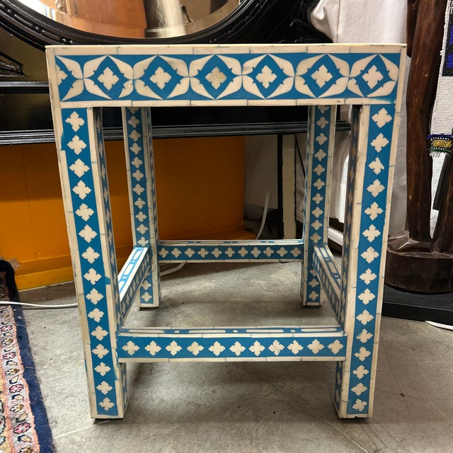 Bone Inlay Side Table/ Seat For Sale In Miami - Image 6 of 11