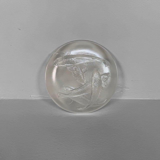 Glass Koi Bowl attributed to Ace Glass Tokyo, Japan, 1970 For Sale - Image 4 of 11