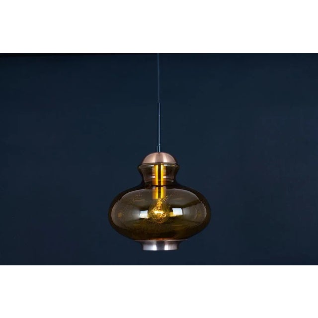 1970s Small Murano Pendant Light attributed to Doria, Germany, 1970s For Sale - Image 5 of 8