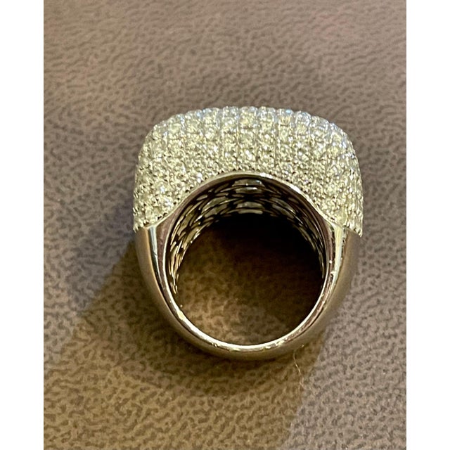 9 Carat Pave Diamonds VS Quality E Color Cocktail 18 Kt White Gold Ring Estate For Sale - Image 14 of 18