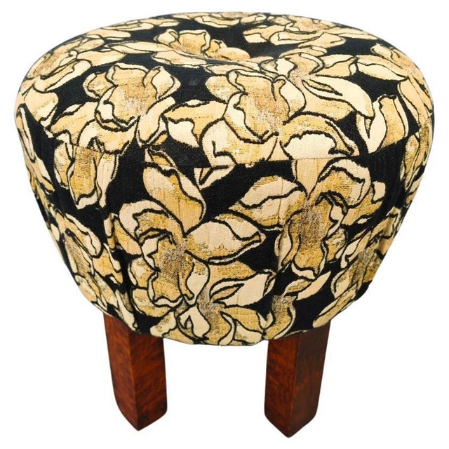 Art Deco Round Stool, Former Czechoslovakia, 1930s For Sale - Image 10 of 10