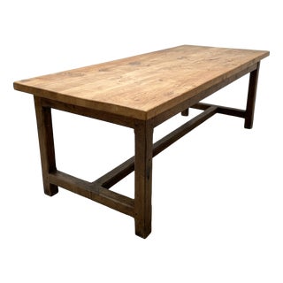 Antique Farmhouse Table in Oak and Elm, 1870s For Sale