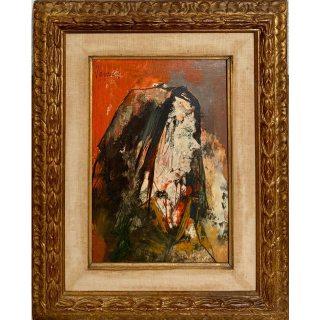 Jean Jansem, Oil Painting Woman Portrait French Armenian Modernist Jean Jansem Ecole De Paris For Sale