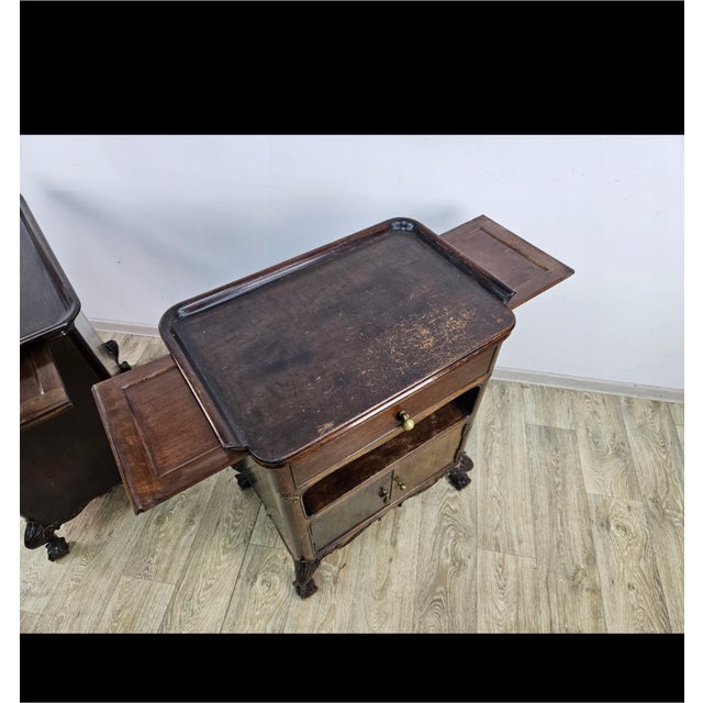 Nightstands with Marble Interiors by Elisabeth Zu Stolberg, Gut Hasselburg, 1930s, Set of 2 For Sale - Image 5 of 17