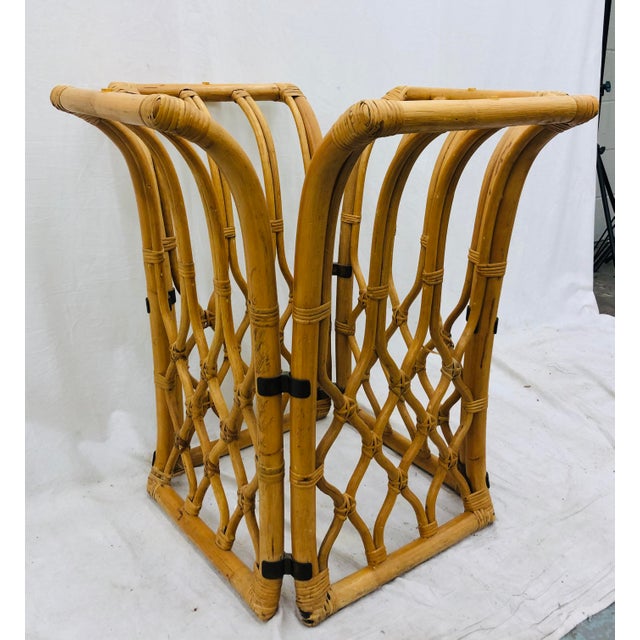 Rattan & Glass Table Chairish