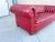 1980s Vintage Tufted Red Leather Rolled-Arm Chesterfield Sofa For Sale In Los Angeles - Image 6 of 11