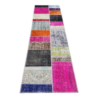 1960s Bohemian Handknotted Wool Runner For Sale