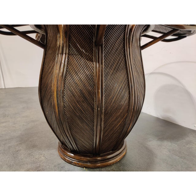 1970s Vintage Bamboo Dining Table, 1970s For Sale - Image 5 of 12