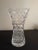 1980s Etched Waterford Lismore Diamond Cut Crystal Clear Vase For Sale - Image 4 of 7
