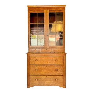 1900s Antique Birdseye Maple Cabinet