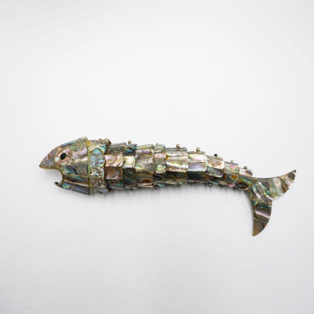 Circa 1970. We offer this Vintage Mexican Abalone Serving Set (5 pieces).