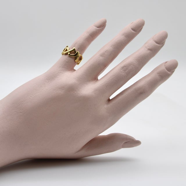 This 18k gold vintage Tiffany & Co. ring was designed by Paloma Picasso as part of her iconic 1980’s Graffiti collection....