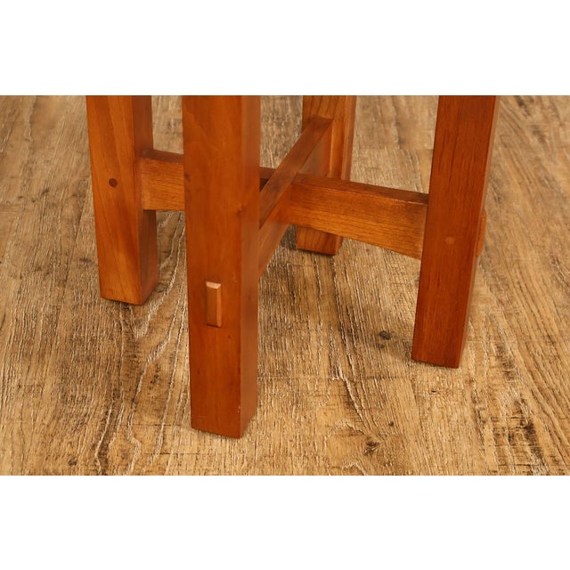 Stickley Mission Collection Cherry Octagonal Tabouret For Sale - Image 10 of 18