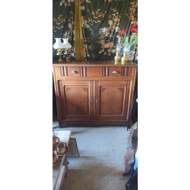 French Art Deco Oak Buffet, 1930s For Sale - Image 3 of 11