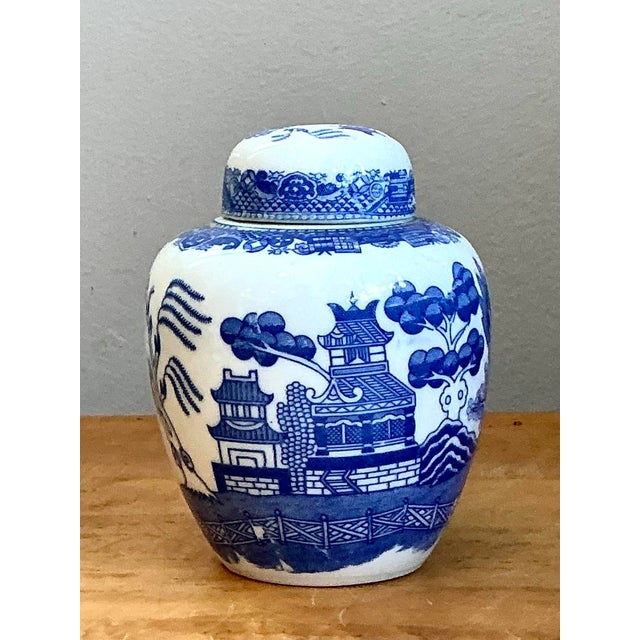 Vintage Chinese Blue and White Ceramic Jar For Sale - Image 12 of 12