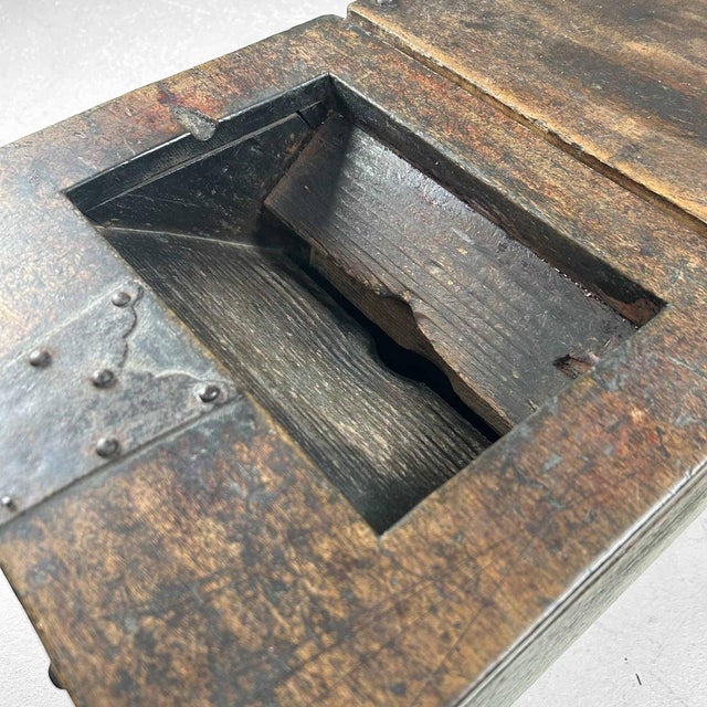 Boho Chic Antique Wooden Zenibako Temple Offering Box, 1890s For Sale - Image 3 of 15