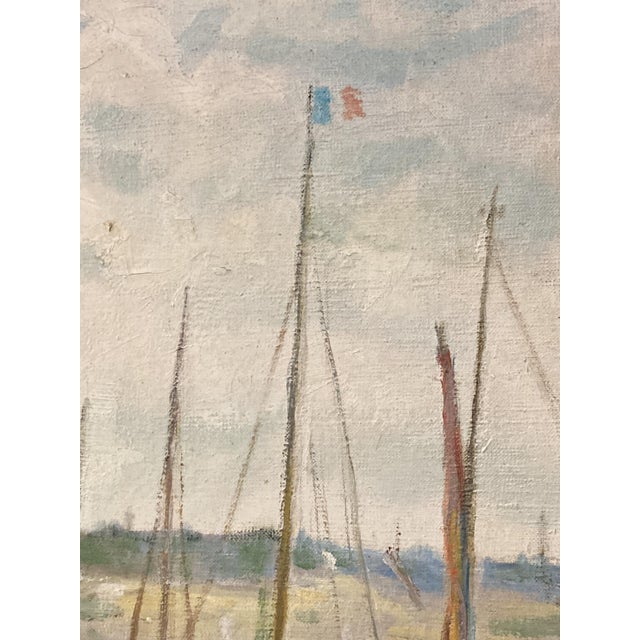 René Bezaud, Leaving the Port, 1930s, Oil on Canvas, Framed For Sale - Image 11 of 15