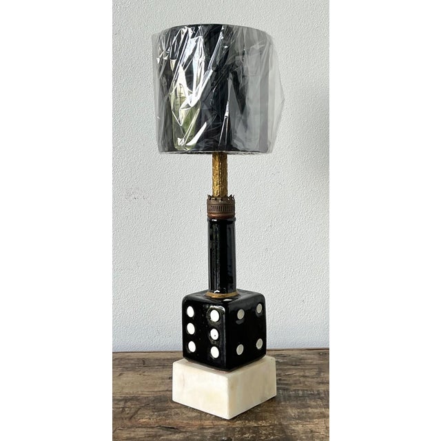 Vintage Ceramic Dice Table Lamp For Sale - Image 15 of 15
