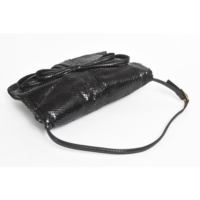 Modern Valentino Black Python Bag or Clutch 2010 For Sale - Image 3 of 10