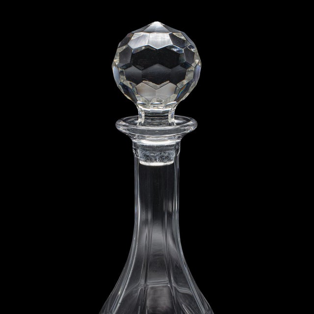 Glass Pair of Vintage Spirit Decanters, English, Cut Glass, Liqueur Bottle, Port, Gin For Sale - Image 7 of 12