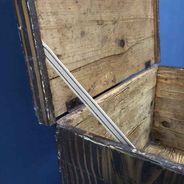 Antique Folk Art Chest with Stripe Motif For Sale - Image 12 of 14