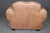Pair Restored French Art Deco Style Leather Distressed Moustache Club Chairs For Sale - Image 11 of 14