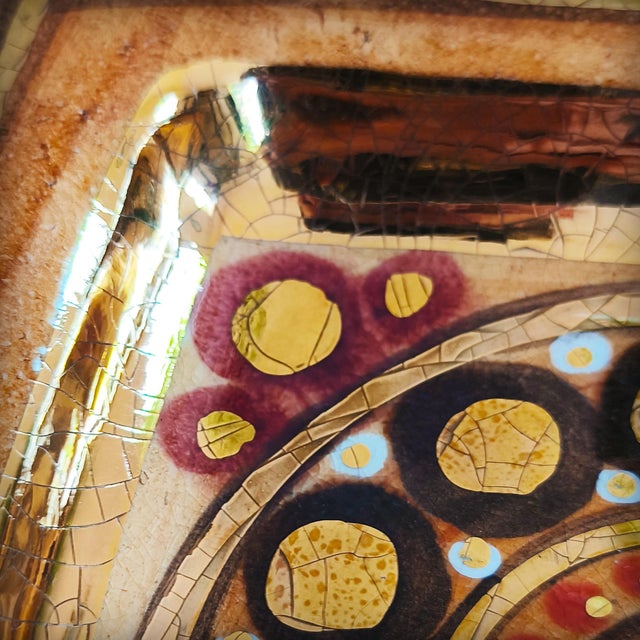 Gold Ceramic Platter by Georges Pelletier, France, 1970s For Sale - Image 8 of 17