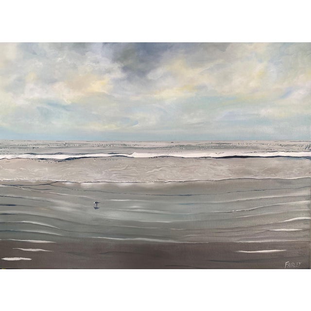 "Reflecting" Contemporary Seascape Oil Painting by Jessica Fairley For Sale