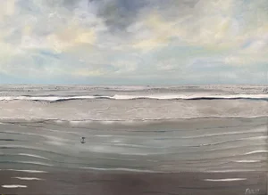 "Reflecting" Contemporary Seascape Oil Painting by Jessica Fairley