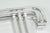 Rare set of four American store door handles for double doors. Set of aluminum handles includes a right outside, a right...