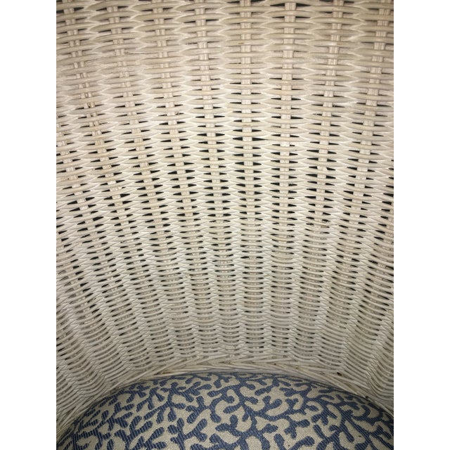 20th Century Shabby Chic White Wicker Bar Stools a Pair Chairish