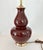 Ceramic Single Ralph Lauren Extra Large Oxblood Red Ceramic Lamp With Brass Fittings. For Sale - Image 7 of 17