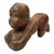 Antique Chinese Opium Pillow (Wooden Statue of Baby Buddha), Imperfect Wood For Sale
