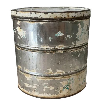 Enamel Flour Container, 1950s For Sale
