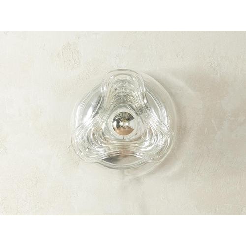 Glass Wave Wall Lamp from Peill & Putzler, 1970s For Sale - Image 3 of 8